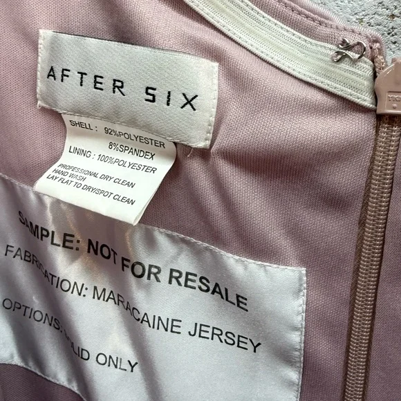 After Six 6697 Bridesmaid Dress Evening Gown Light Rose Pink Stretch Jersey 12 - Picture 5 of 11